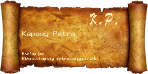 Kaposy Petra névjegykártya